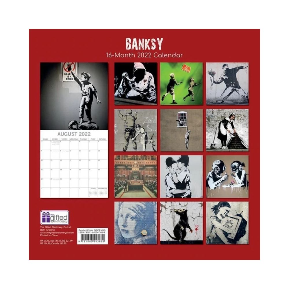 2022 Square Wall Calendar - Art