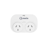 E-Sonic Dual USB with 2 Outlet Adaptor - 2.4A