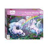 100 Piece Junior Jigsaw Sparkly Puzzle World: Unicorn Waterfalls