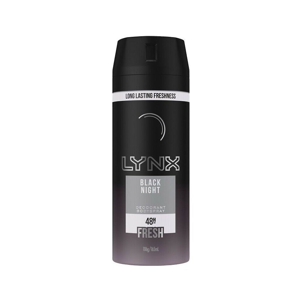 6 Pack x Lynx Black Night - Body Spray - 106g/165ml