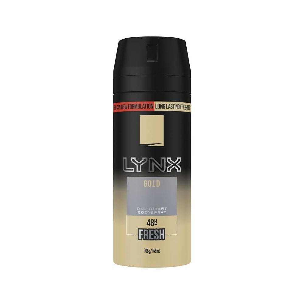 6 Pack x Lynx Gold All Day Fresh Deodorant Body Spray - 106g/165mL