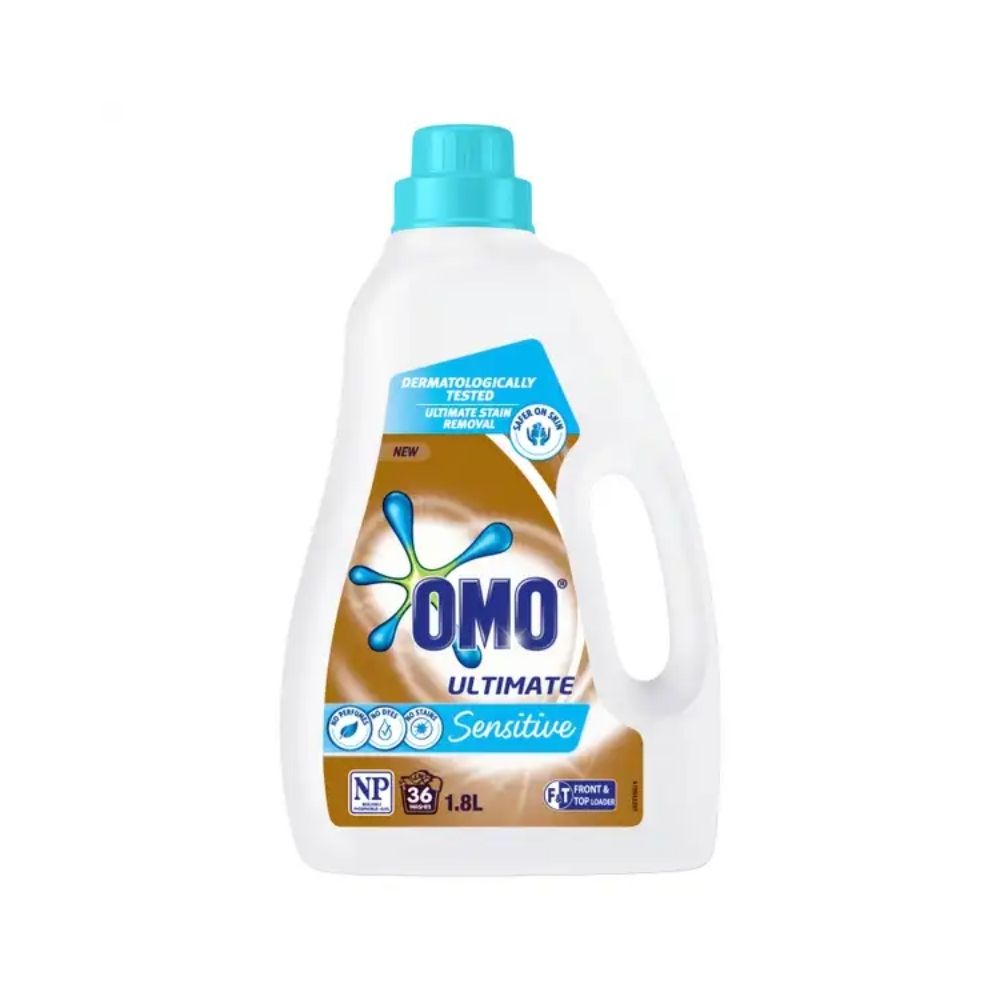 OMO Ultimate Sensitive Front & Top loader Laundry Liquid 1.8L Smooth
