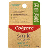 2 x Colgate Floss Smile For Good Dental With Natural Wax - Spearmint - 50m