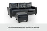 Sarantino Corner Sofa Lounge Couch with Chaise - Black