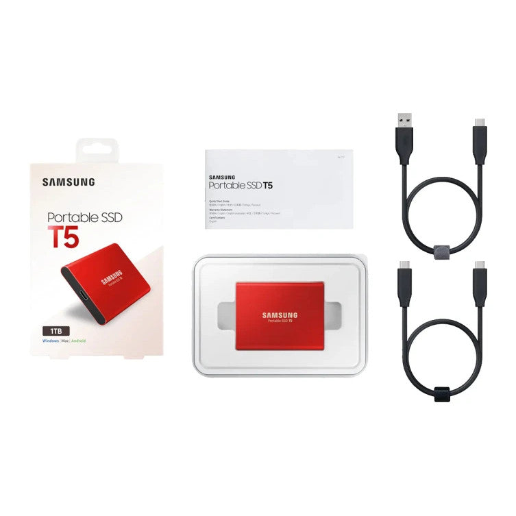 Samsung Portable SSD T5 1TB, USB 3.1 (Gen 2) Type-C