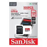 SanDisk 128GB Ultra MicroSDXC UHS-I Memory Card With Adapter (140MB/s)