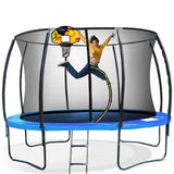 Kahuna Pro 10ft Trampoline with Mat, Reversible Pad, Basketball Set