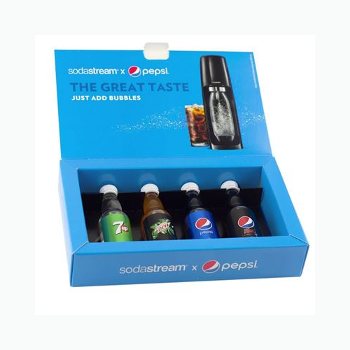 SodaStream Source Element (Black) With Pepsi Tasting Pack And 2 Extra Pepsi Bottles
