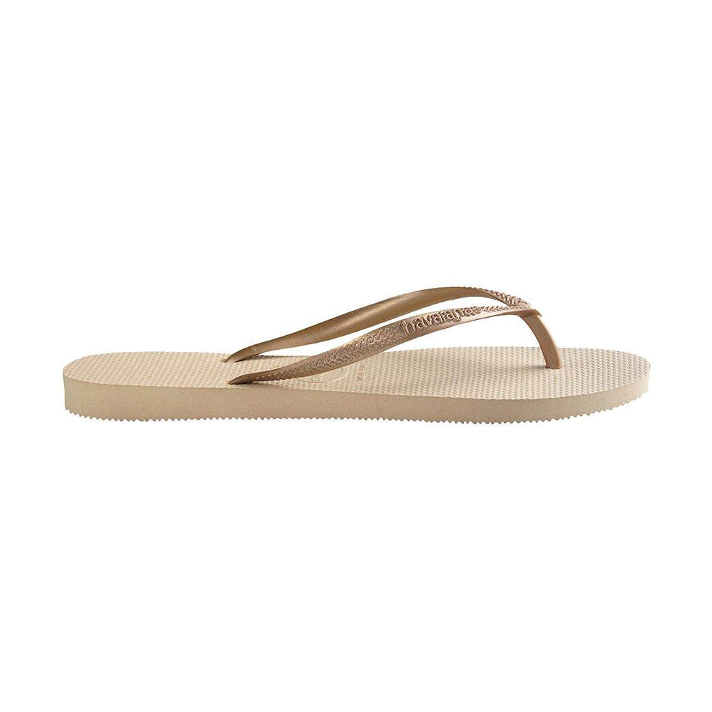 Havaianas Slim Sand Grey/Light Golden Thongs