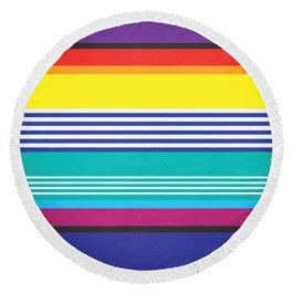 Lazy Dayz Round Beach Towel with Tassels