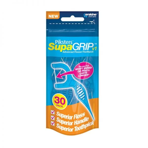 Piksters SupaGrip Advanced Flosser & Toothpick (30 Pack)