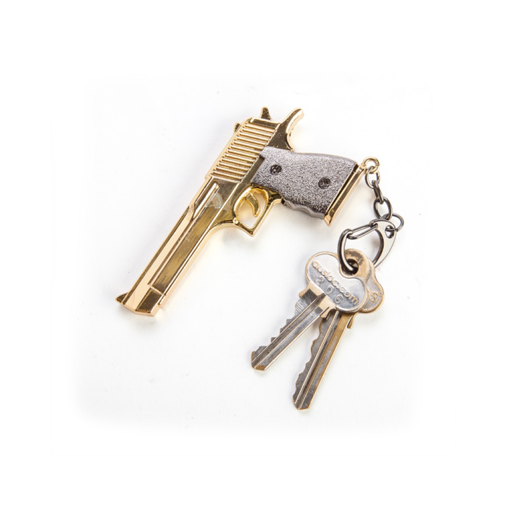 Metal Gun Keychain