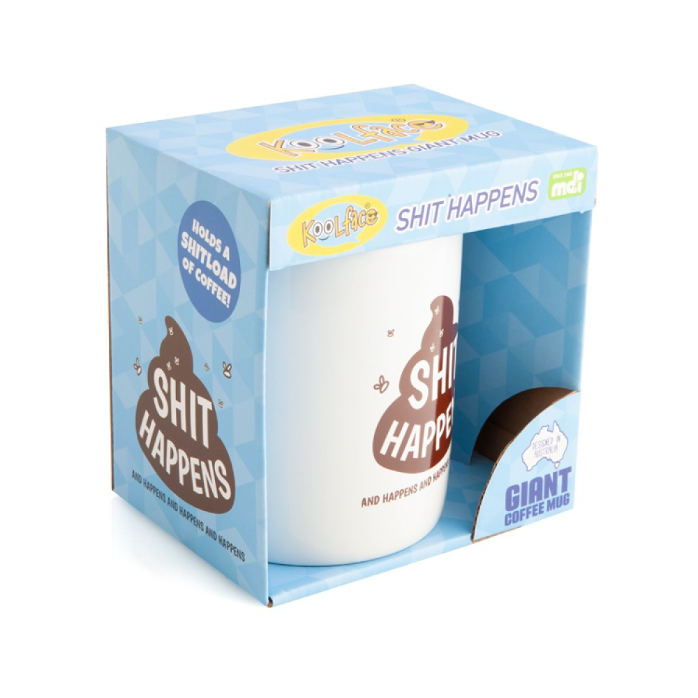 Koolface Sh*t Happens Giant Coffee Mug - 900ml