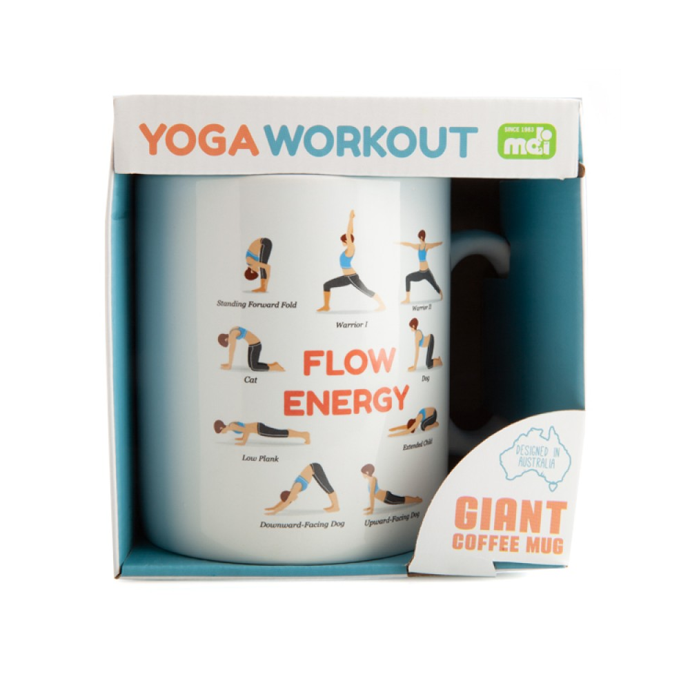 Yoga Poses Giant Coffee Mug - 900ml