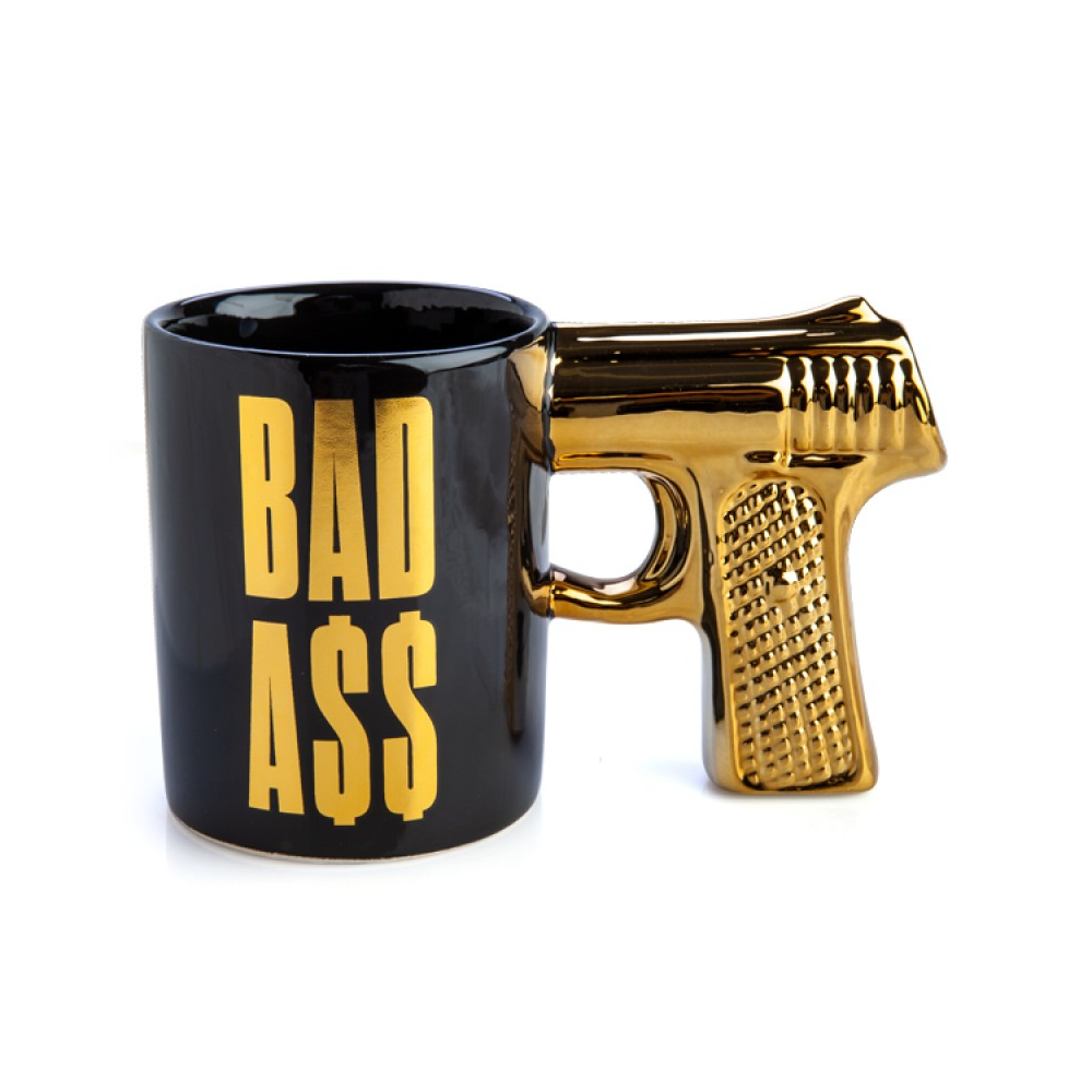 Bad A$$ 3D Gun Handle Mug