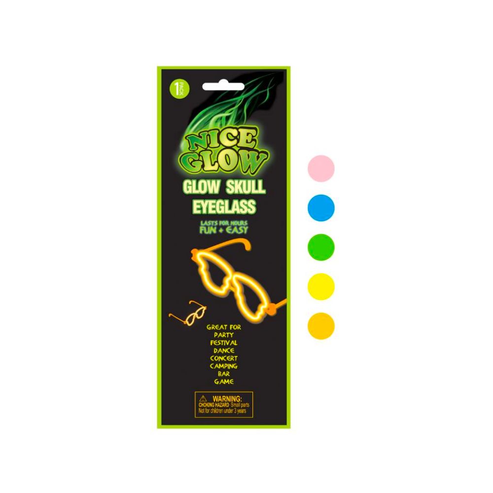 2 Pack x Glow Skull Eyeglasses - Assorted