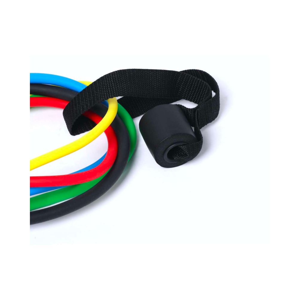 Zen Flex Fitness Heavy Duty Resistance Band Set - Multicoloured- 124x1.5x1.5cm