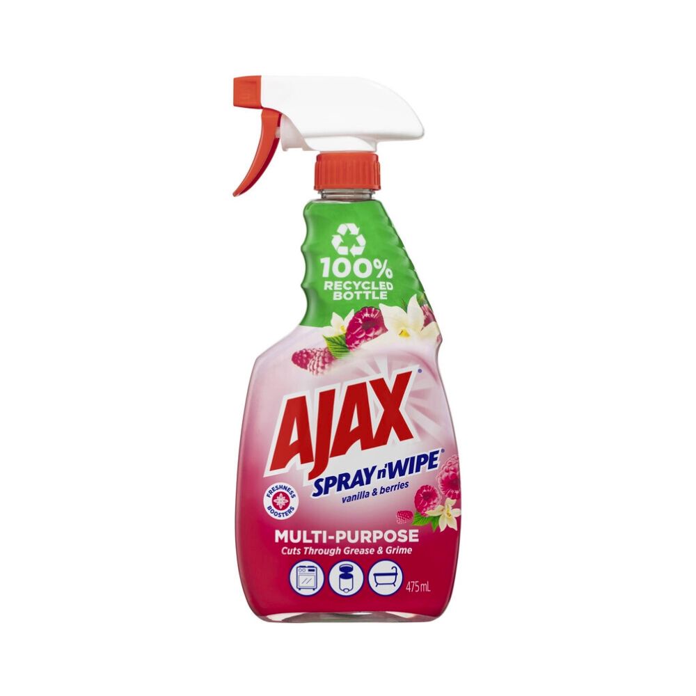 2 Pack x Ajax Spray n' Wipe Multi-Purpose Surface Spray Vanilla & Berries 475ml