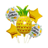 5 Piece Pineapple Birthday Balloon set