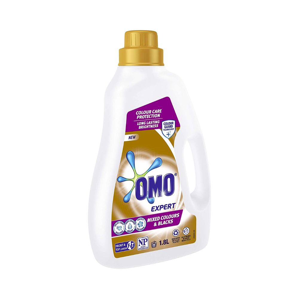 OMO Expert Mixed Colours & Black Front & Top Loader Laundry Liquid - 1.8L