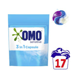 OMO Sensitive 3 in 1 Capsule - 17 Pack - 442g