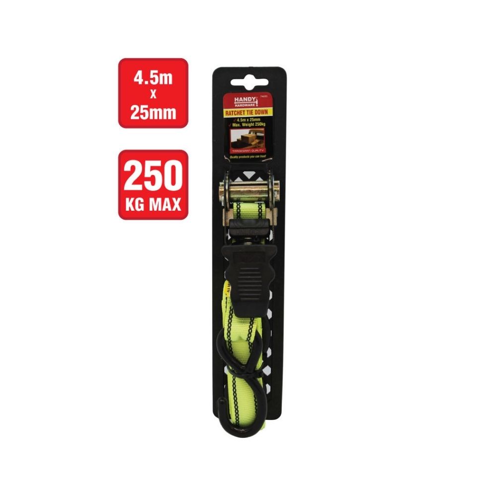 Handy Hardware Ratchet Tie Down 4.5m x 25mm