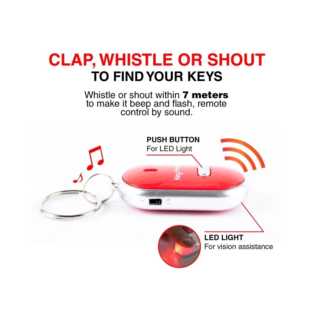 Handy Hardware LED Whistle Keyring - Assorted