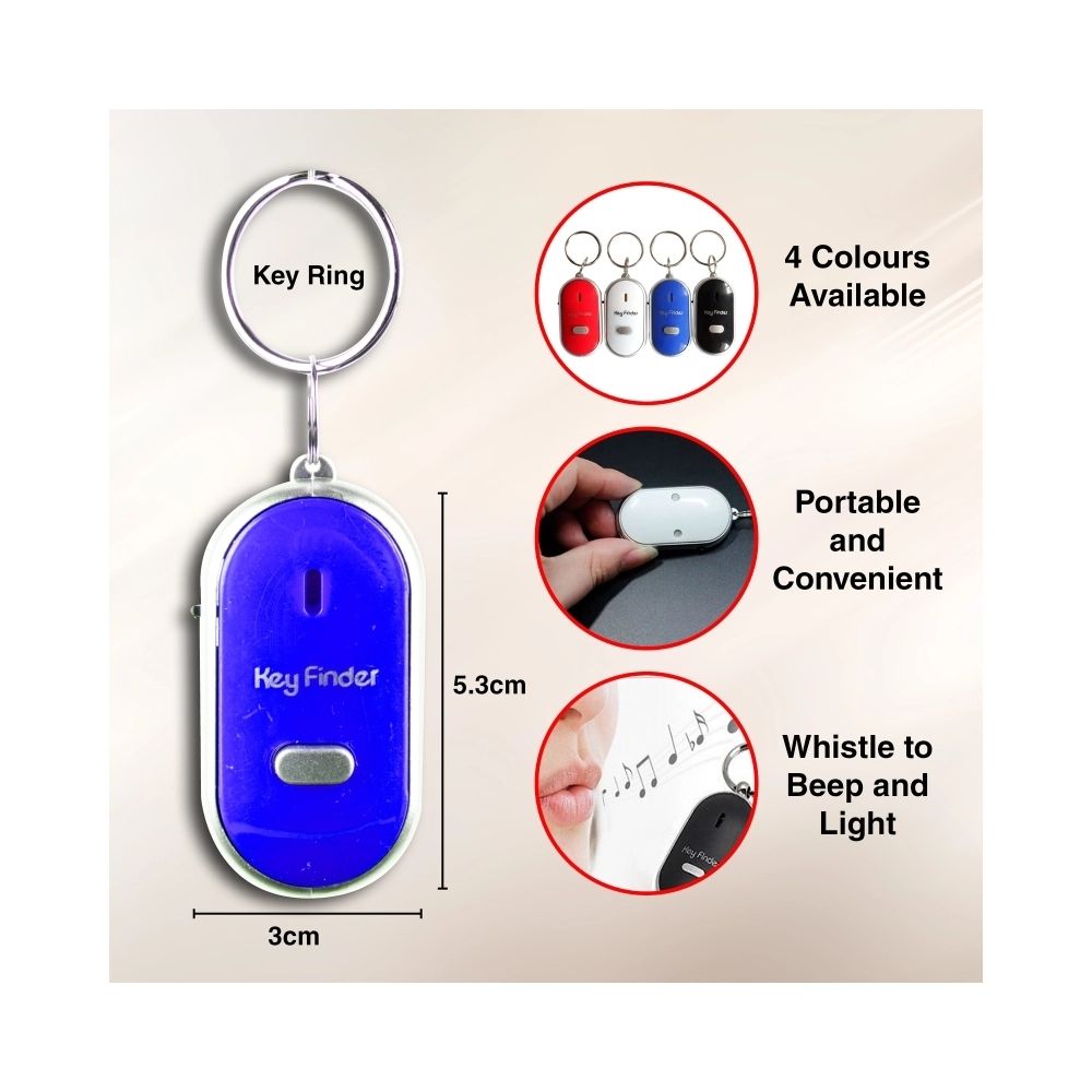 Handy Hardware LED Whistle Keyring - Assorted