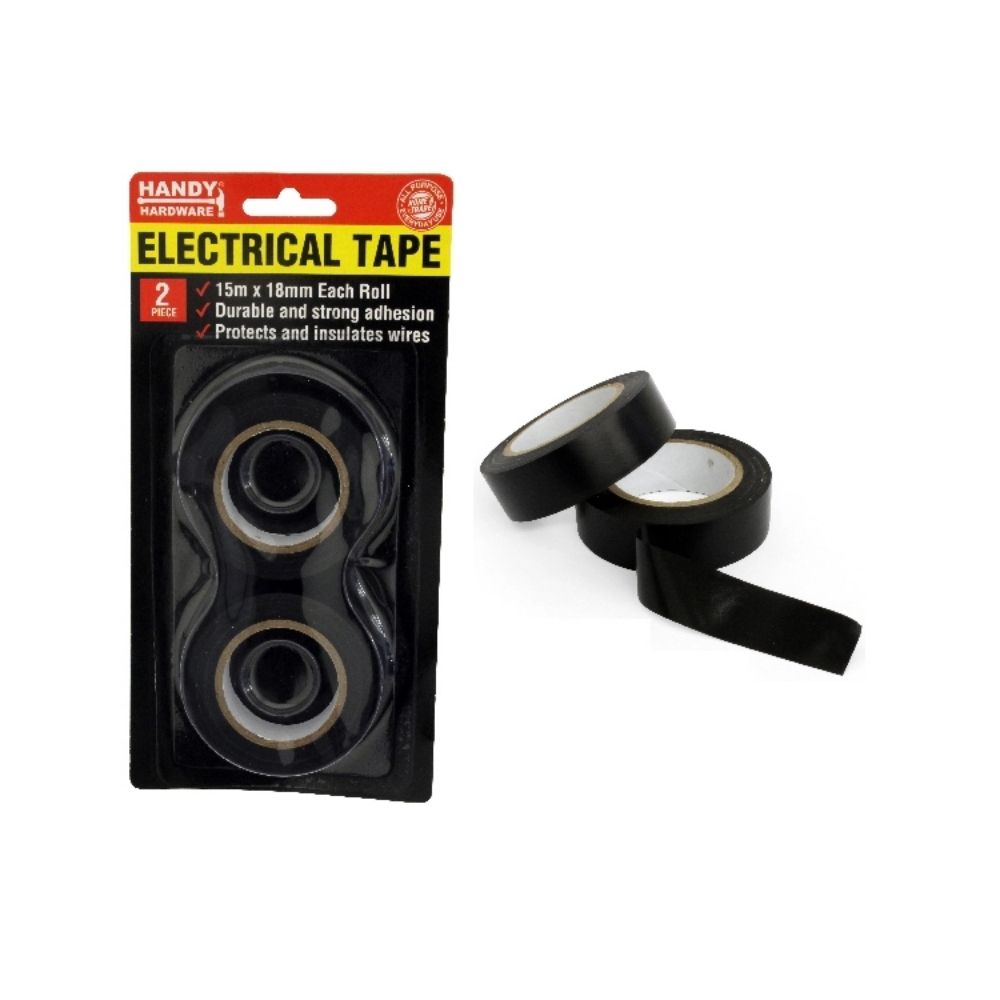 2 Pack x Electrical Tape 2pc - 15m Pack x 18mm