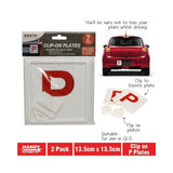 Handy Hardware Red Clip-On P Plates QLD - 2 Pack