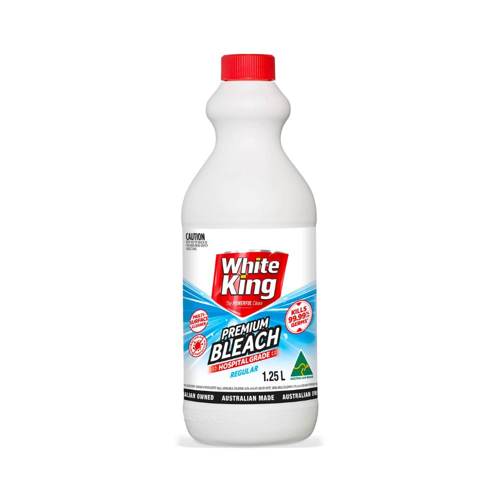 2 Pack x White King Premium Bleach Regular 1.25L