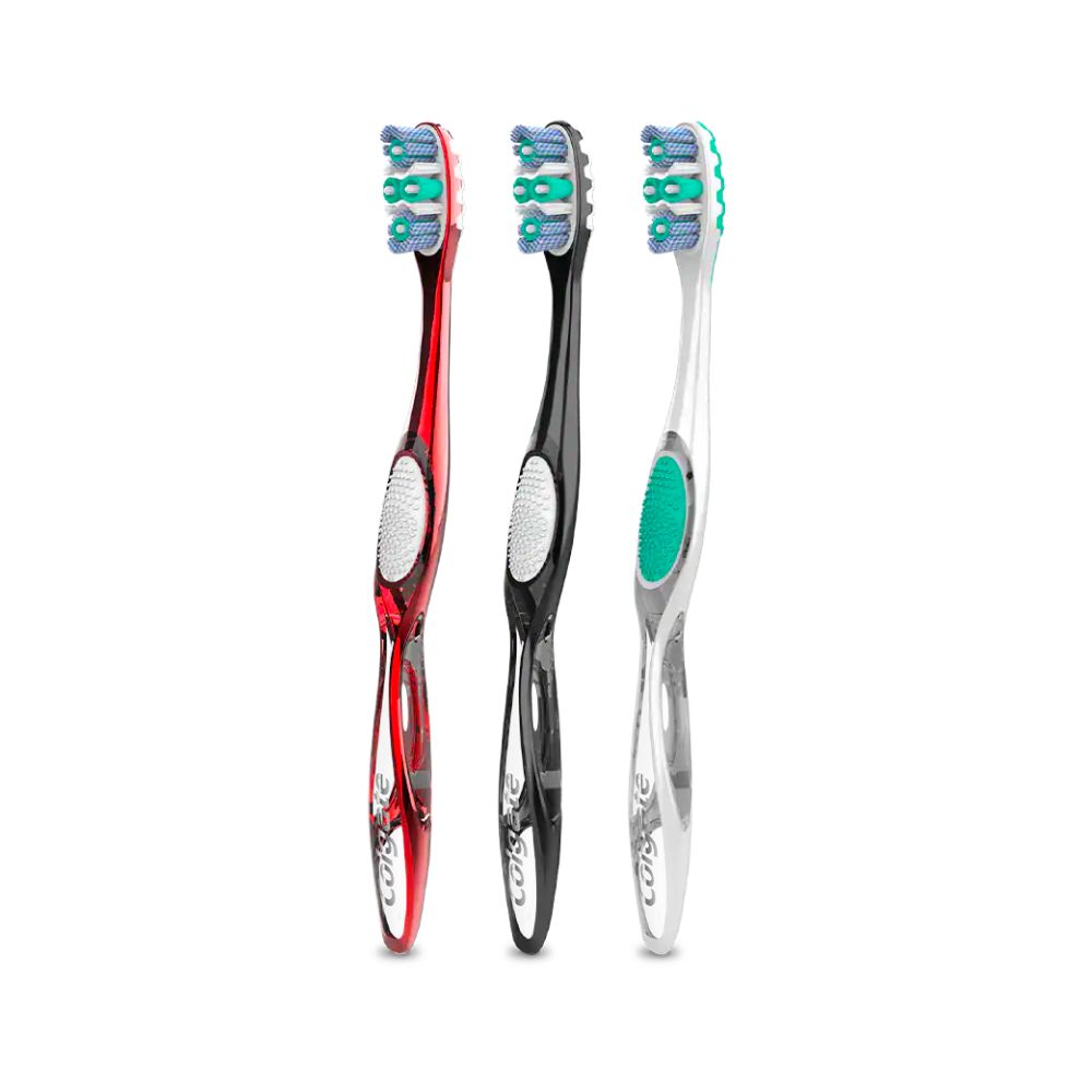 2 Pack x Colgate 360⁰ Advanced Optic White Manual Toothbrush - Medium