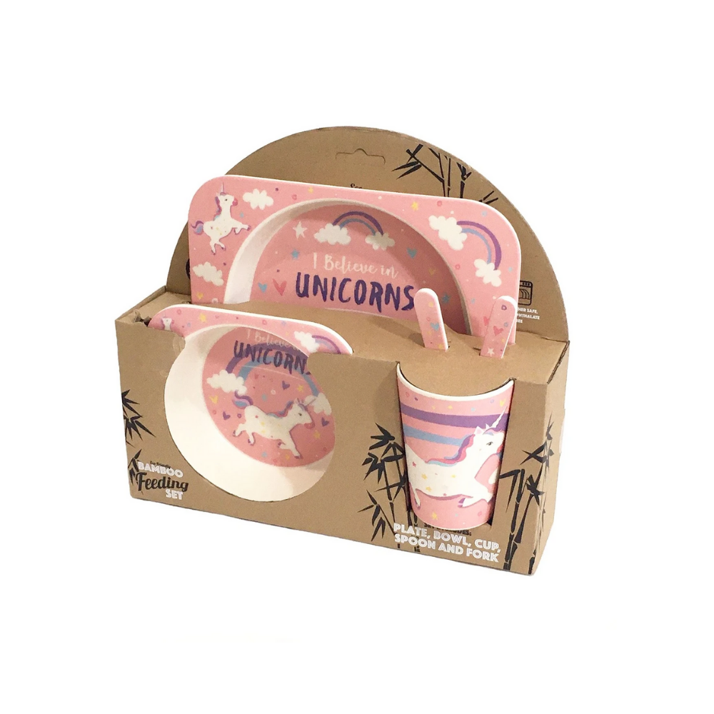 Unicorn 5 Piece Eco-friendly Bamboo Dining Set