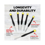 Handy Hardware Screwdriver Set with Case - 6 Piece