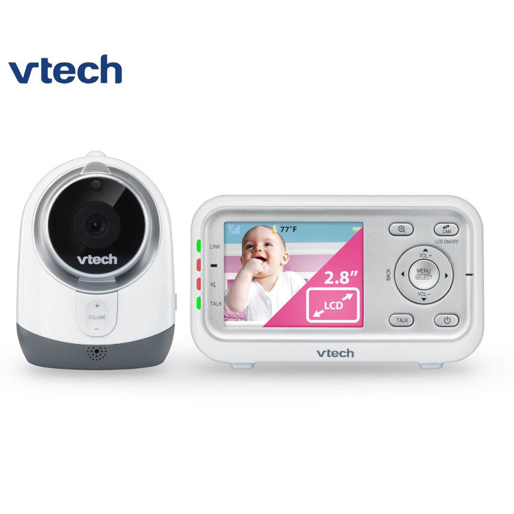 VTech BM3300 Safe & Sound Full Colour Video & Audio Baby Monitor - White