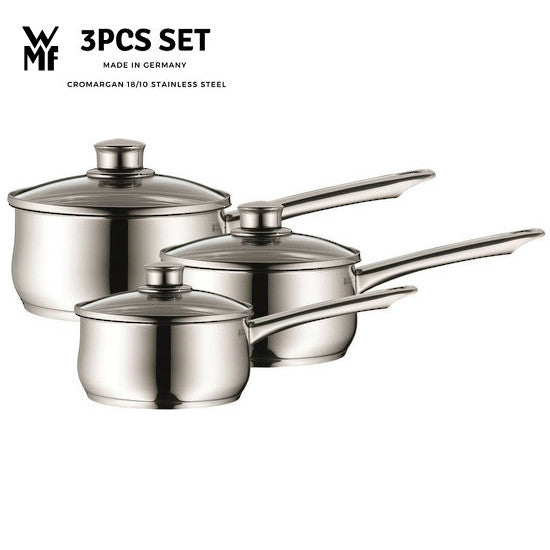 WMF 3pcs Diadem Plus Saucepan Set 18/10 Stainless Steel Cromargan Cookware