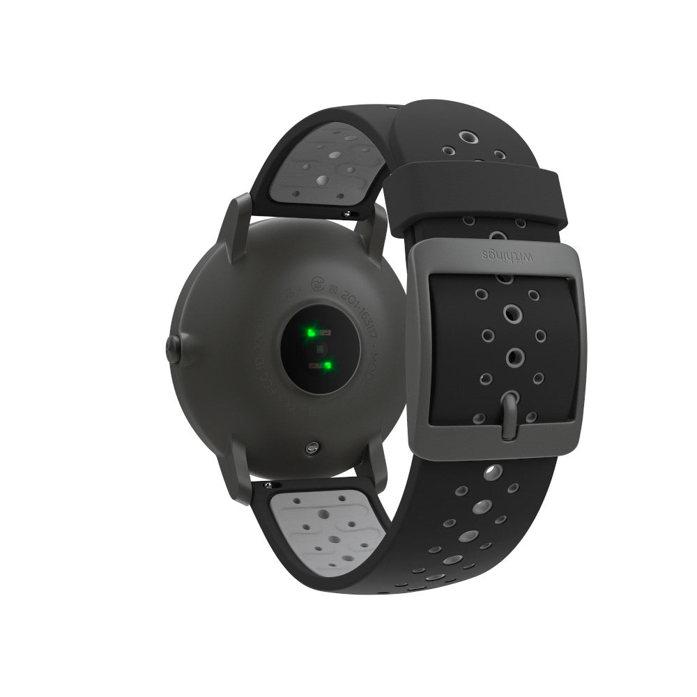 Withings Steel Sport Hybrid Smartwatch with Heart Monitoring Fitness Activity Tracking & GPS - Black
