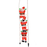 3 Climbing Santas on LED Rope light Ladder - 2m