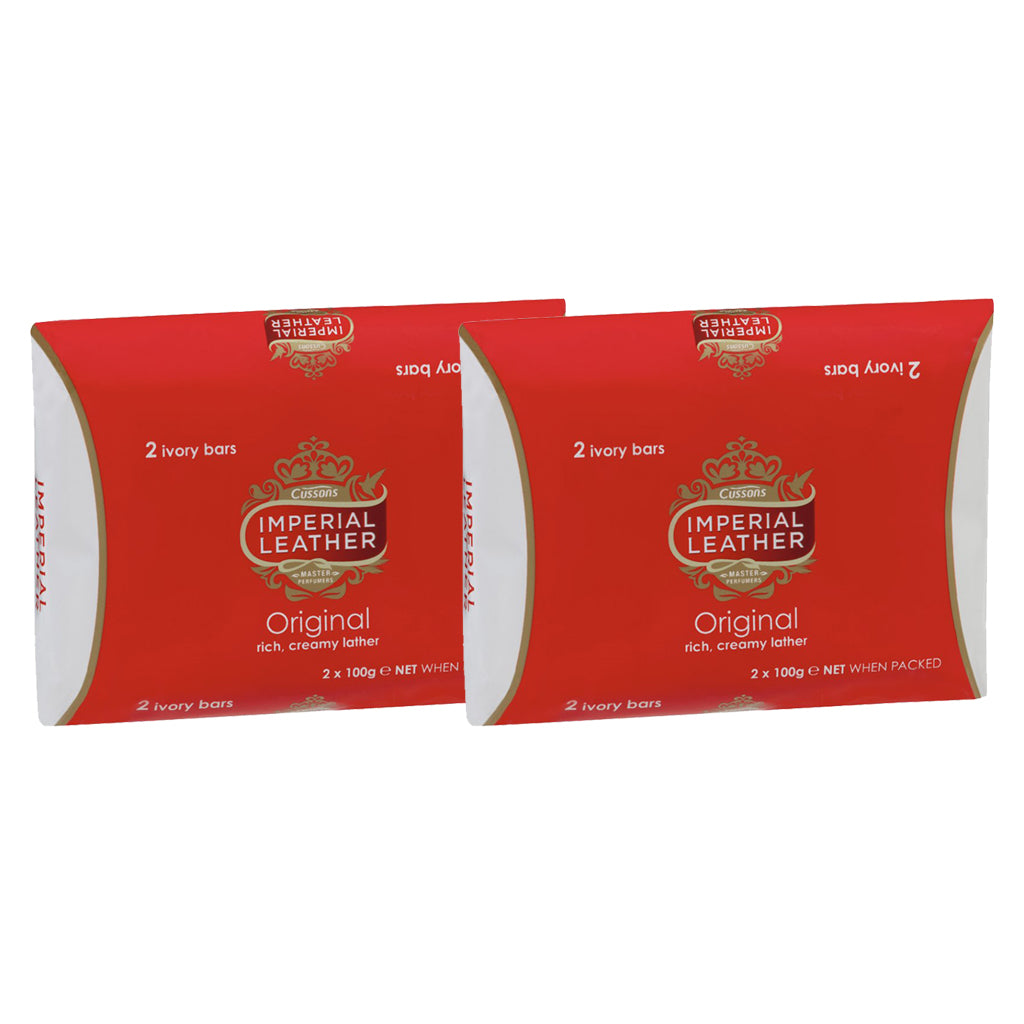 2 Pack x Imperial Leather Original Ivory Bar Soap 200g