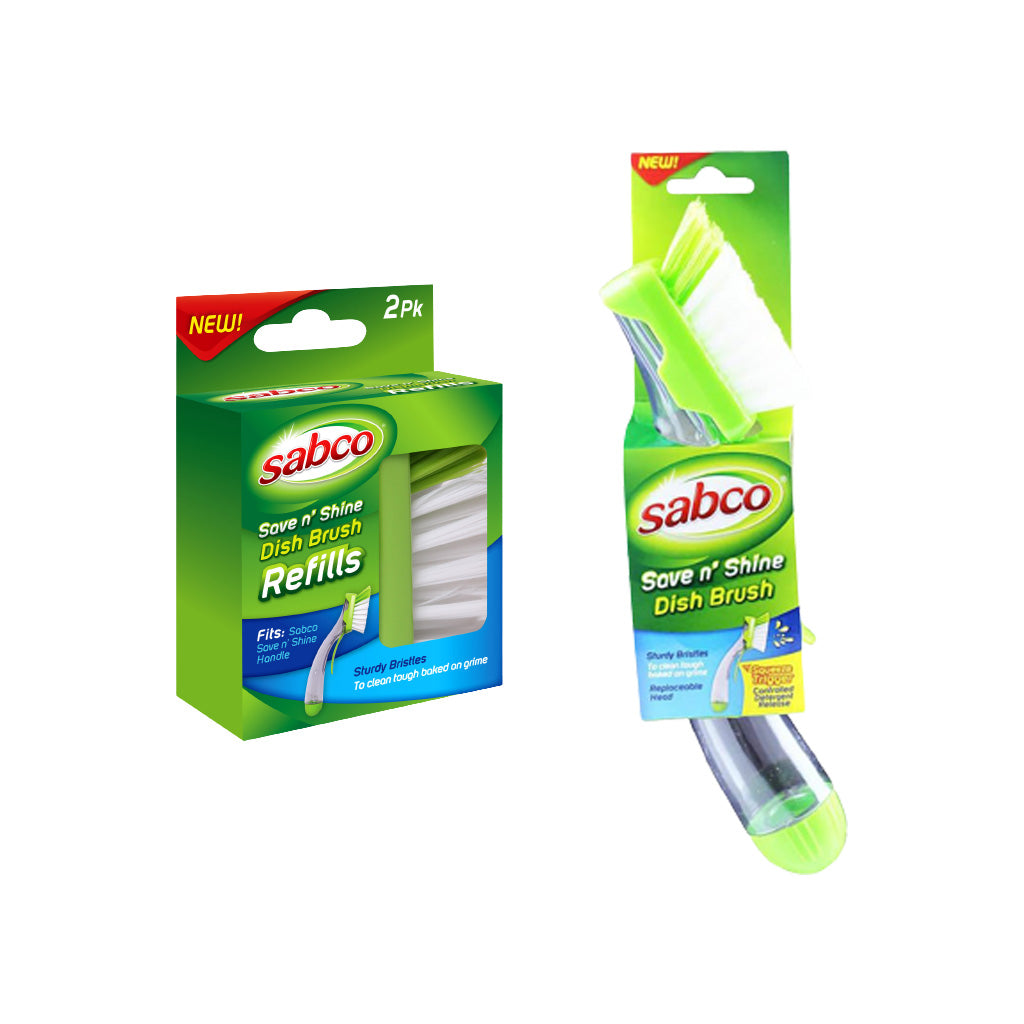 Sabco Save N' Shine Dish Brush & Refill Value Pack