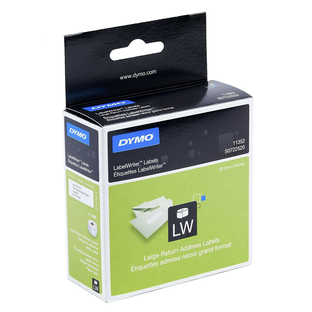 Dymo Large Return Address Labels (25mm X 54mm) S0722520