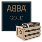 Crosley Record Storage Crate &  ABBA Gold - Double Vinyl Album Bundle