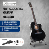 Karrera Acoustic Cutaway 40in Guitar - Black