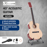 Karrera Acoustic Cutaway 40in Guitar - Natural