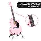Karrera Acoustic Cutaway 40in Guitar - Pink