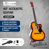 Karrera Acoustic Cutaway 40in Guitar - Sunburst