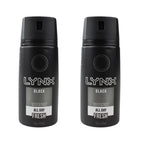 2 Pack x Lynx Black Deodorant Bodyspray All Day Fresh - 155mL