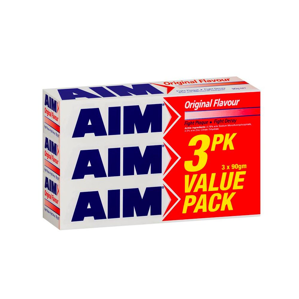 8 Pack x Aim Toothpaste Original Value 90g (3pc)