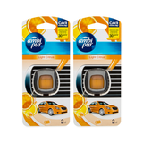 2 x Ambi Pur Mini Clip Car Air Freshener Light Citrus 2mL