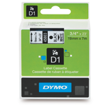 Dymo Label Casette D1 (19mm x 7m - Black On White)